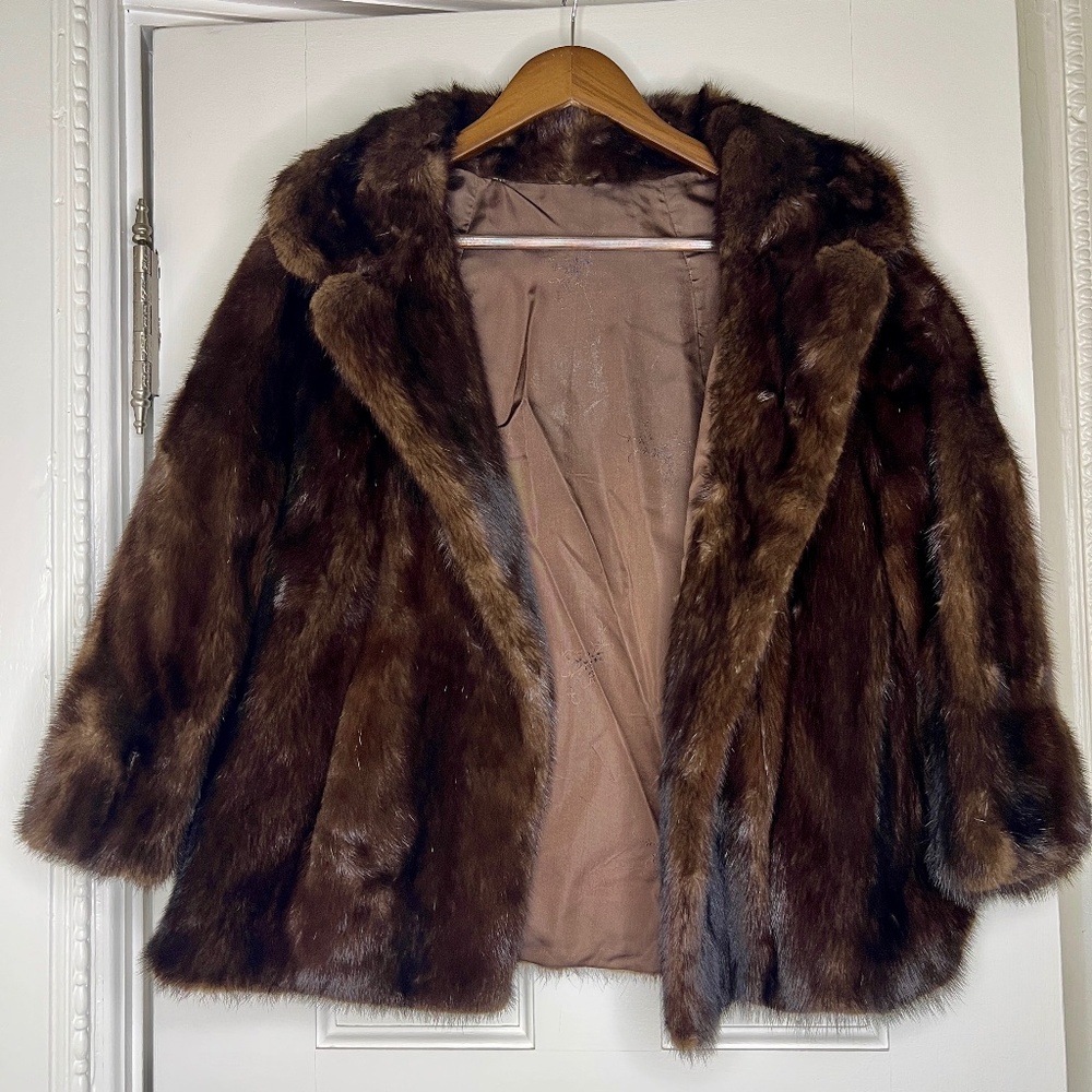 REAL Mink Fur Coat Size M